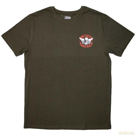 Lynyrd Skynyrd: Unisex T-Shirt: Mini Biker Patch Logo (Green) (Medium)