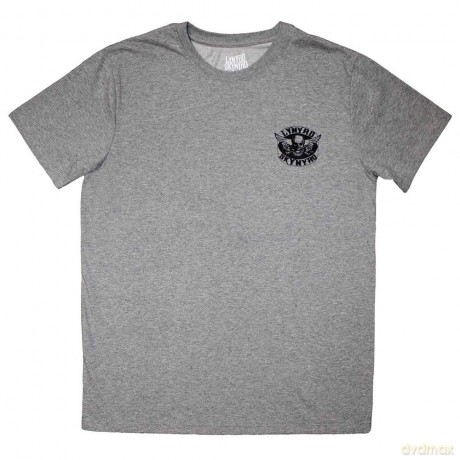Lynyrd Skynyrd: Unisex T-Shirt: Mini Biker Patch Logo Mono (Grey) (XX-Large)