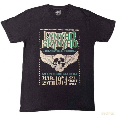 Lynyrd Skynyrd: Unisex T-Shirt: Winged Skull (Black) (XX-Large)