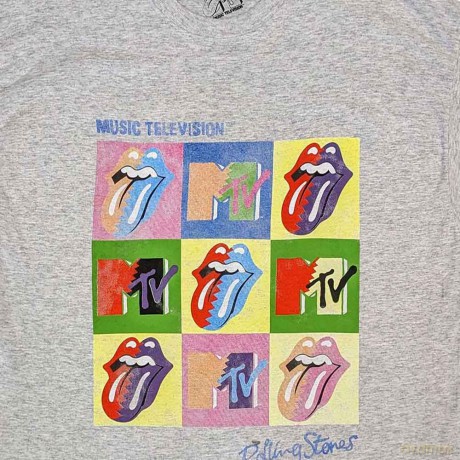 Mtv: MTV Unisex T-Shirt: Rolling Stones Warhol Squares (Grey) (XX-Large)