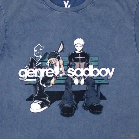 Machine Gun Kelly: Unisex Stone Wash T-Shirt: Bench (Denim Blue) (Small)