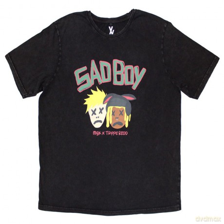 Machine Gun Kelly: Unisex Stone Wash T-Shirt: Sad Boy (Black) (Medium)
