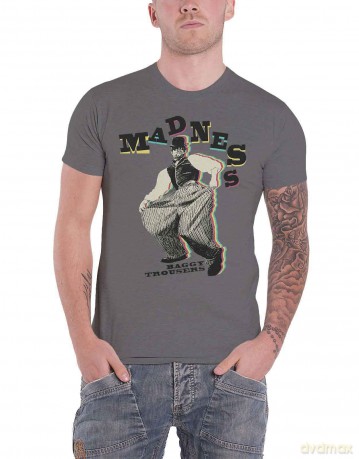 Madness: Unisex T-Shirt: Baggy Trousers (Heather Grey) (Small)
