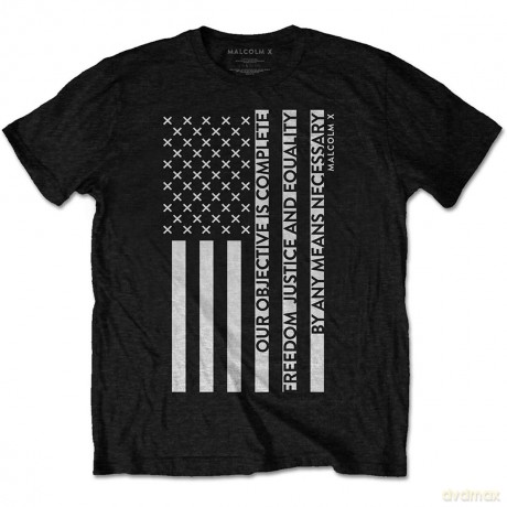 Malcolm X: Men's Tee: Freedom Flag (Large)