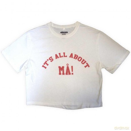 Maneskin: Ladies Crop Top: It's All About MA! (White) (Ex-Tour) (X-Large)