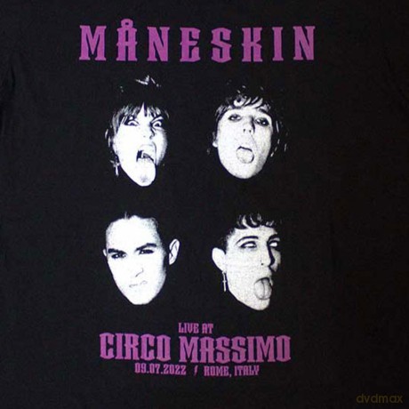 Maneskin: Unisex T-Shirt: Live At Circo Massimo 2022 Faces (Black) (Ex-Tour) (Small)