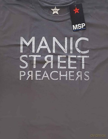 Manic Street Preachers: Unisex T-Shirt: Reversed Logo (Charcoal Grey) (Small)