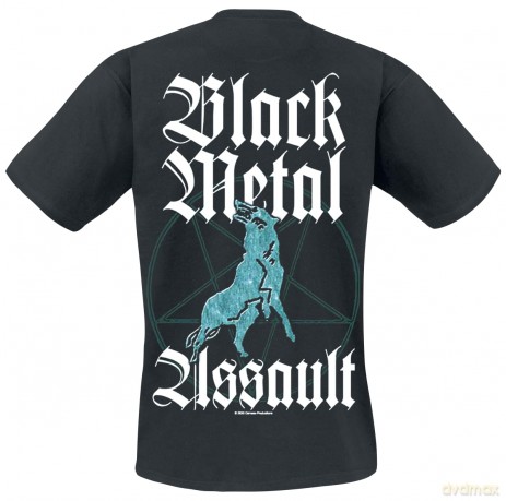 Marduk: Unisex T-Shirt: Black Metal Assault (Black) (Back Print) (Large)