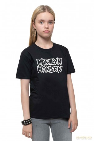 Marilyn Manson: Kids T-Shirt: Classic Logo (Black) (7-8 Years)