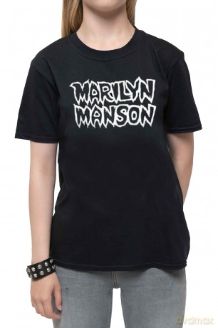 Marilyn Manson: Kids T-Shirt: Classic Logo (Black) (7-8 Years)