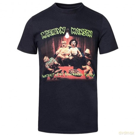 Marilyn Manson: Men's Tee: American Family (Back Print) (XX-Large)