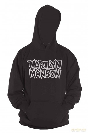 Marilyn Manson: Unisex Pullover Hoodie: Classic Logo (Black) (Large)