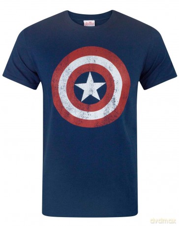 Marvel Comics: Men's Tee: Captain America Distressed (XX-Large)