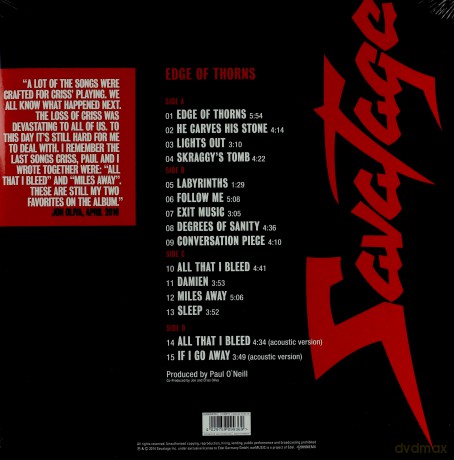 Savatage: Edge Of Thorns [2xWinyl]
