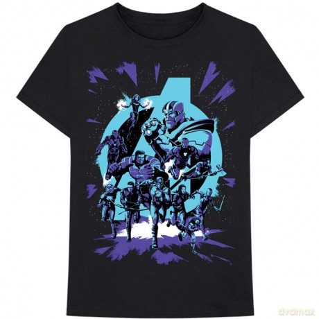 Marvel Comics: Unisex T-Shirt: Avengers Group (Black) (Small)