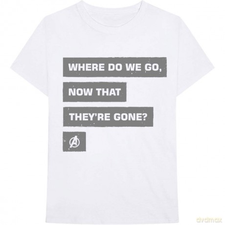 Marvel Comics: Unisex T-Shirt: Avengers Now That They're Gone (White) (Medium)