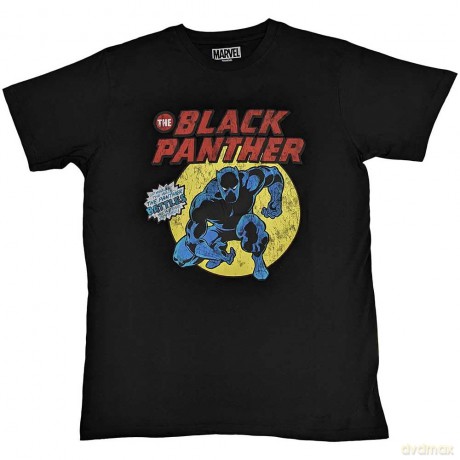 Marvel Comics: Unisex T-Shirt: Black Panther Retro Comic (Black) (Small)