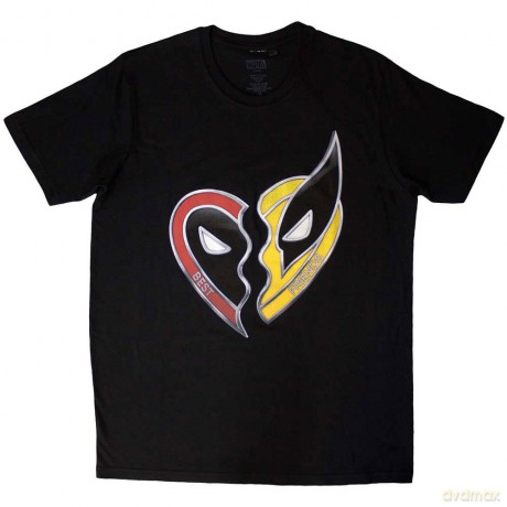 Marvel Comics: Unisex T-Shirt: Deadpool Best Friends (Black) (X-Large)