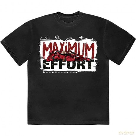 Marvel Comics: Unisex T-Shirt: Deadpool Maximum Effort (Black) (XX-Large)