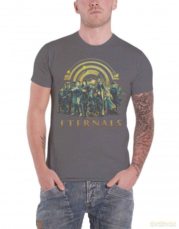 Marvel Comics: Unisex T-Shirt: Eternals Heroes (Charcoal Grey) (XX-Large)