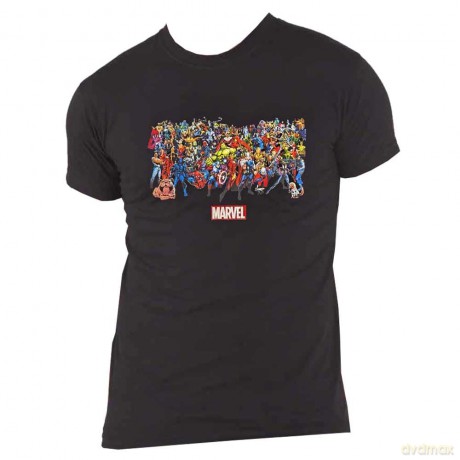 Marvel Comics: Unisex T-Shirt: Full Characters (Black) (XX-Large)