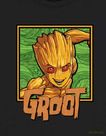 Marvel Comics: Unisex T-Shirt: I am Groot - Groot Square (Black) (Medium)