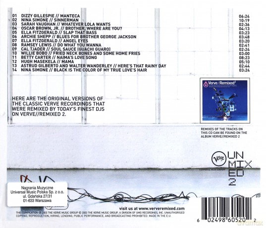 Verve Unmixed 2 [CD]