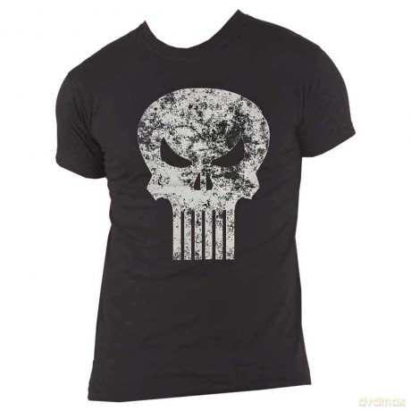 Marvel Comics: Unisex T-Shirt: Punisher Distressed Logo (Black) (Small)