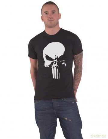 Marvel Comics: Unisex T-Shirt: Punisher Shadow Skull (Black) (Medium)