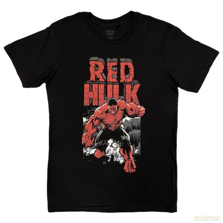 Marvel Comics: Unisex T-Shirt: Red Hulk Comic (Black) (Small)