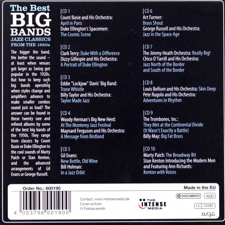 Various Artists: The Best Big Band Jazz - Classics From The 1950s [10CD]