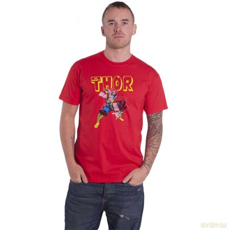 Marvel Comics: Unisex T-Shirt: Spiderman Shooting Webs (Red) (Large)