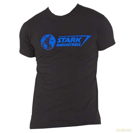 Marvel Comics: Unisex T-Shirt: Stark Industries Blue (Black) (Medium)
