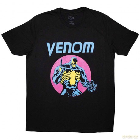 Marvel Comics: Unisex T-Shirt: Venom Purple Circle (Black) (Medium)