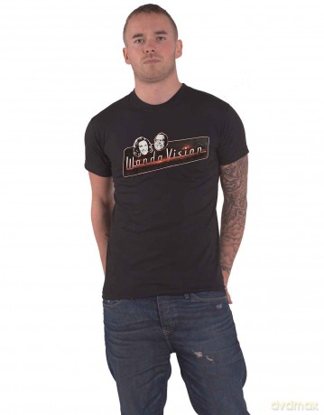 Marvel Comics: Unisex T-Shirt: WandaVision Red Logo (Black) (Small)