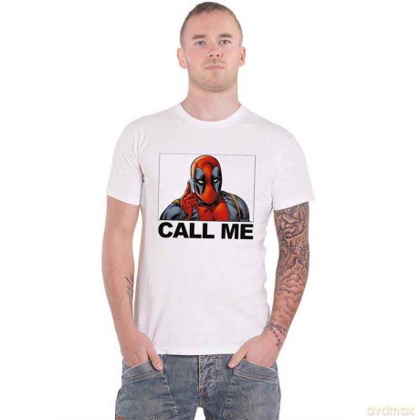 Marvel Comics: Unisex Tee: Deadpool Call Me (Medium)