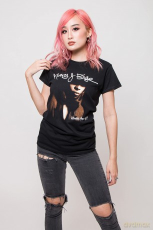 Mary J Blige: Ladies Tee: Cover (Small)