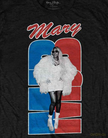Mary J Blige: Unisex T-Shirt: Team USA (Black) (XX-Large)