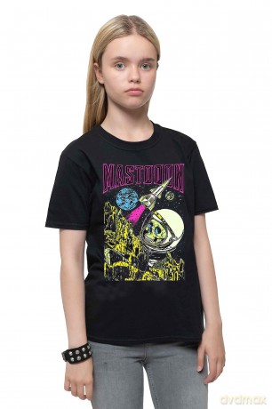 Mastodon: Kids T-Shirt: Space Colorization (Black) (11-12 Years)