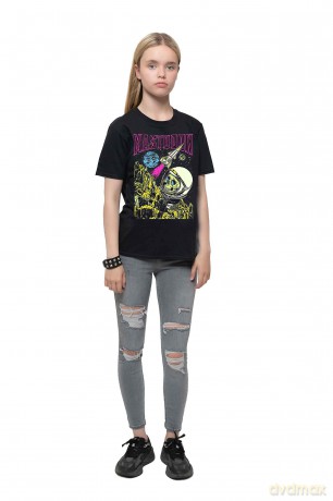 Mastodon: Kids T-Shirt: Space Colorization (Black) (5-6 Years)