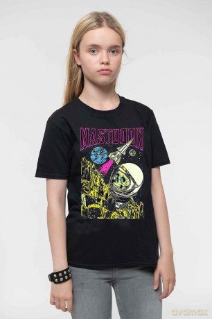 Mastodon: Kids T-Shirt: Space Colorization (Black) (7-8 Years)