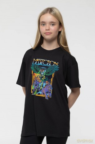Mastodon: Kids T-Shirt: Space Owl (Black) (12-13 Years)