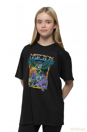 Mastodon: Kids T-Shirt: Space Owl (Black) (7-8 Years)