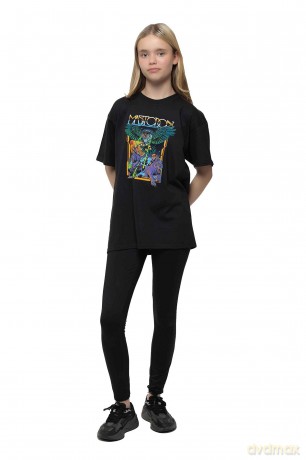 Mastodon: Kids T-Shirt: Space Owl (Black) (7-8 Years)