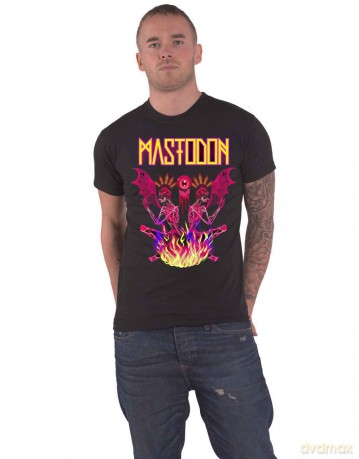 Mastodon: Unisex T-Shirt: Double Brimstone Neon (Black) (Small)
