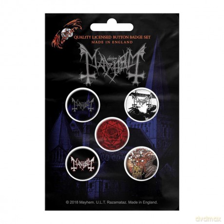 Mayhem: Button Badge Pack: De Mysteriis Dom Sathanas