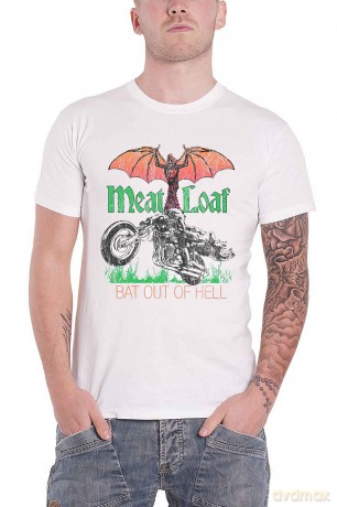 Meat Loaf: Unisex T-Shirt: Bat Out Of Hell (White) (X-Large)