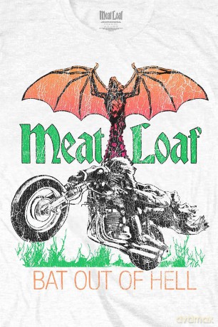 Meat Loaf: Unisex T-Shirt: Bat Out Of Hell (White) (X-Large)