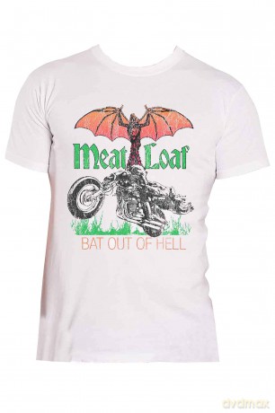 Meat Loaf: Unisex T-Shirt: Bat Out Of Hell (White) (X-Large)