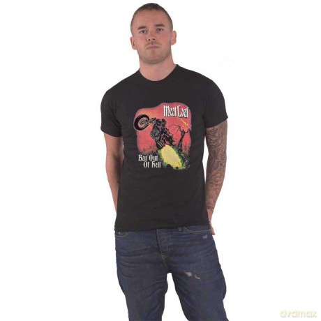 Meat Loaf: Unisex T-Shirt: Bat Out Of Hell Cover (Black) (Back Print) (Medium)